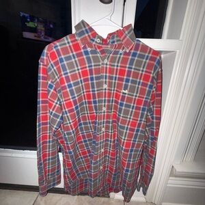 Southern Marsh Red and Blue Plaid Button Down Shirt